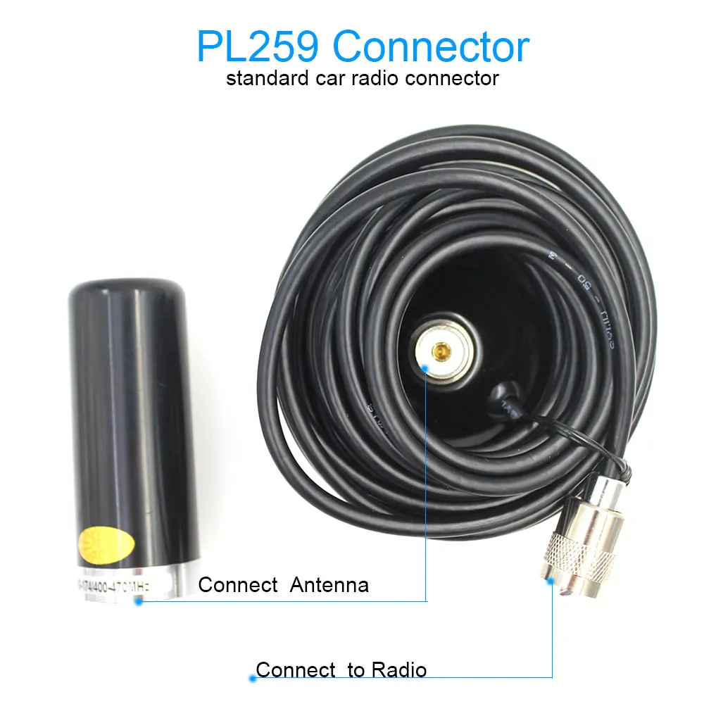 Antena de Radio VHF UHF de doble banda para móvil/vehículo, HH-N2RS con montaje magnético y 5M de profundidad para KT8900 KT8900R BJ-218, TM-218 - imagen 2