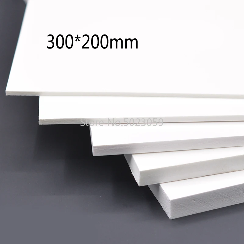 Tablero de espuma de PVC blanco, material hecho a mano para hacer modelos, tablero plano de plástico para materiales de modelo de construcción DIY, 300x200mm - imagen 3
