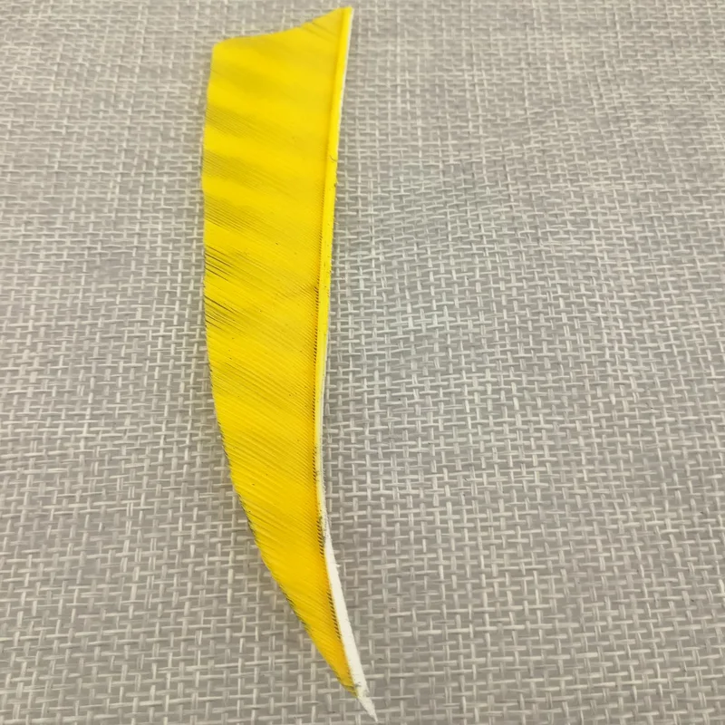 Pluma de flecha de tiro con arco, 4 colores, 5 pulgadas, a rayas, Flecha de bambú, Flecha de madera para caza, 60 uds. - imagen 5