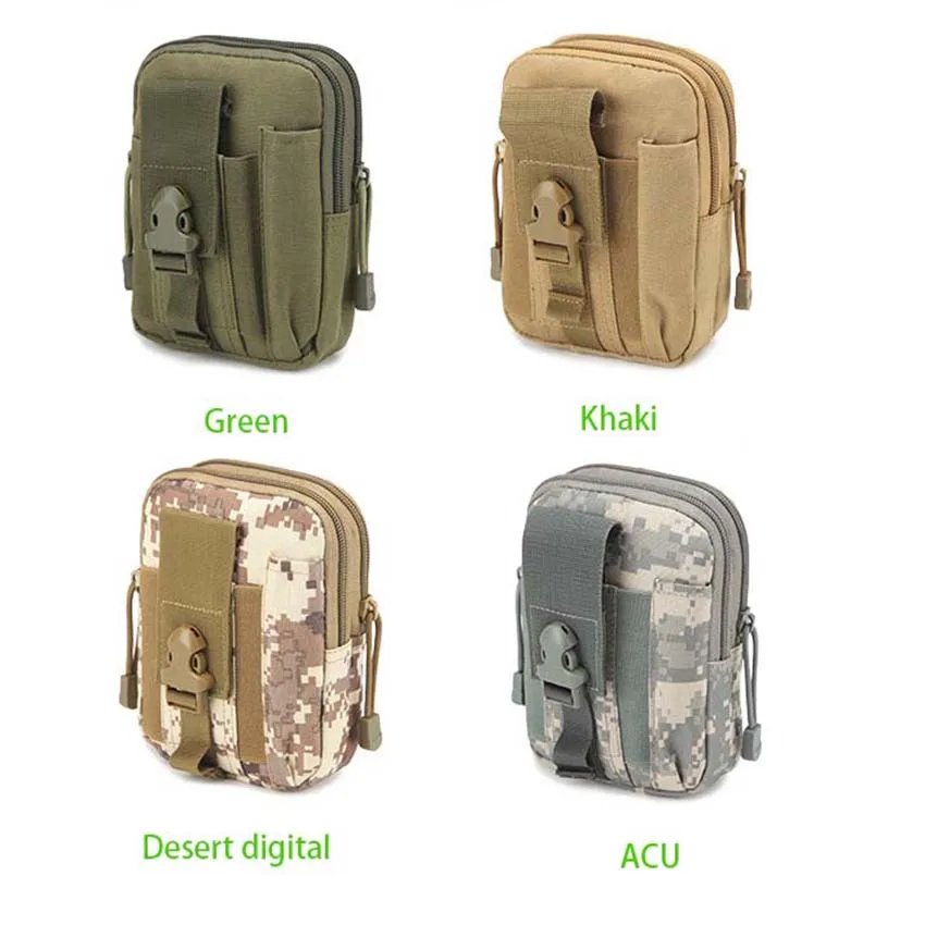 Bolsas de cintura tácticas para caza al aire libre, chaleco para acampar, bolsa Molle, cinturón, funda para teléfono, bolsillo