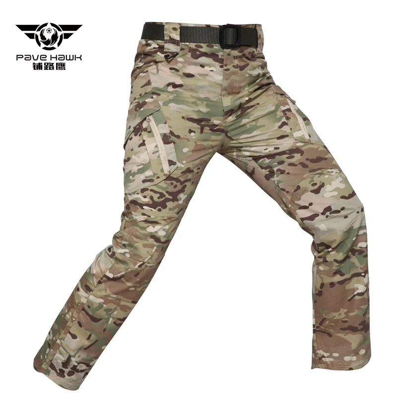 Pantalones tácticos de combate a cuadros para hombre, pantalón largo de camuflaje, ideal para senderismo al aire libre y entrenamiento de combate, talla grande 5XL, para primavera - imagen 4