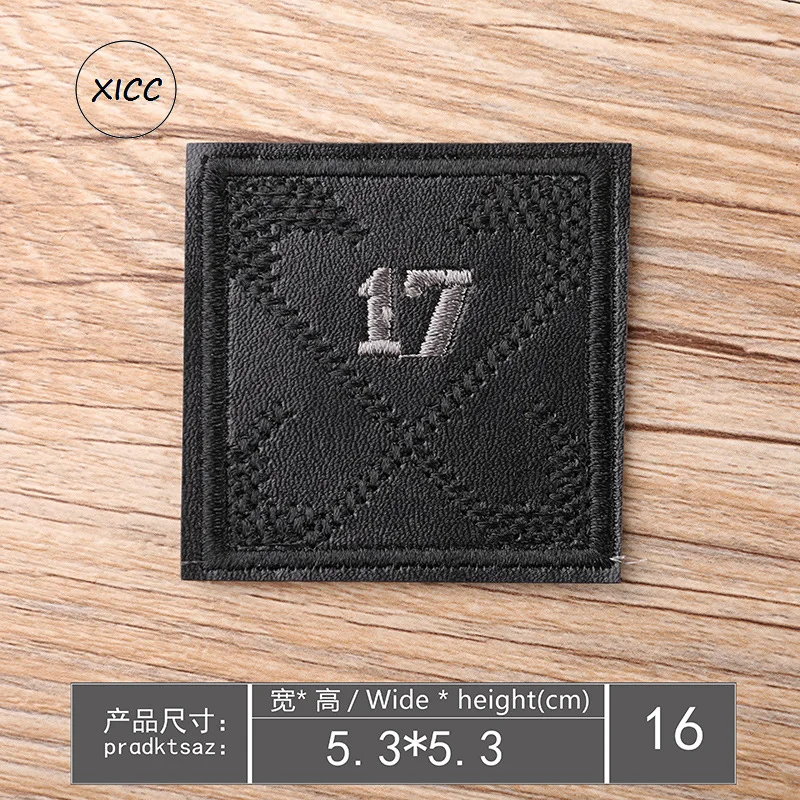 Parches bordados de cuero PU negro para planchar, pegatinas de rayas de estrella, para ropa, zapatos, pantalones, bolsas, apliques, insignia - imagen 5