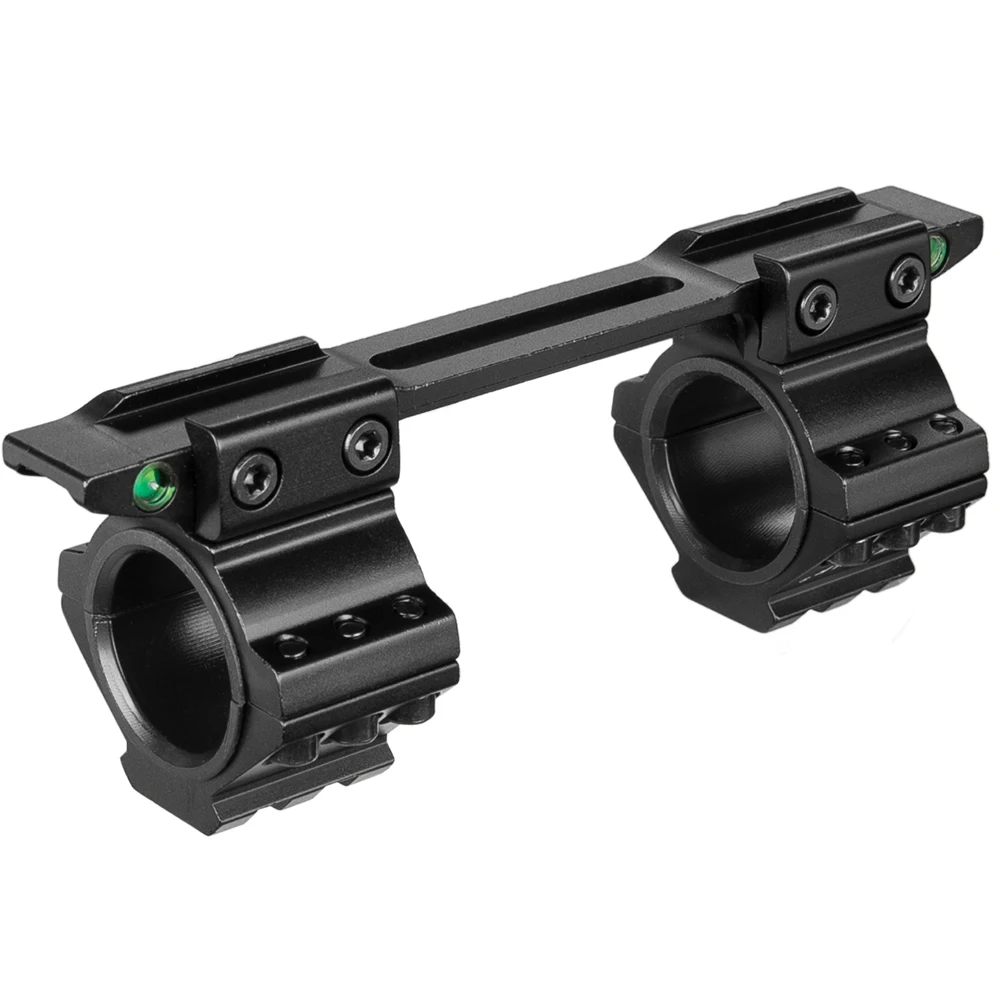 Anillos tácticos ajustables de 25,4mm/30mm para mira telescópica de caza, 11mm, monturas de riel de cola de Milano, nivel de burbuja - imagen 3