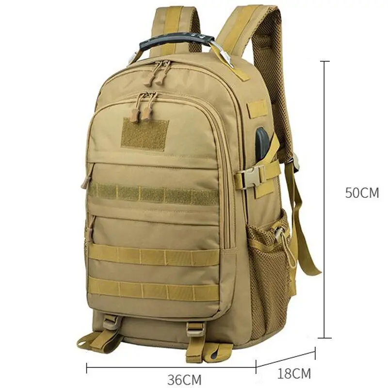 Bolsa Molle de carga USB, mochila táctica para portátil de 15 pulgadas, para acampar al aire libre y senderismo, 30l - imagen 5