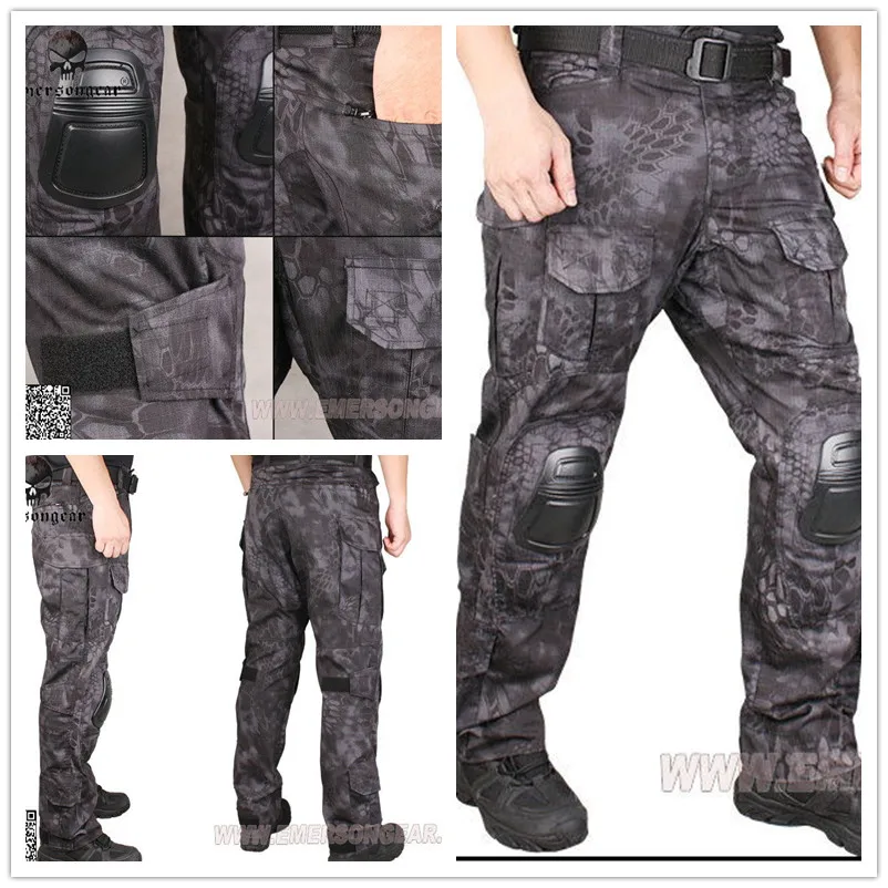 Kryptek-Pantalones Tácticos Airsoft, Pantalones de Combate, Typhon G3, Rodilleras, EM7036, EM7036 - imagen 4