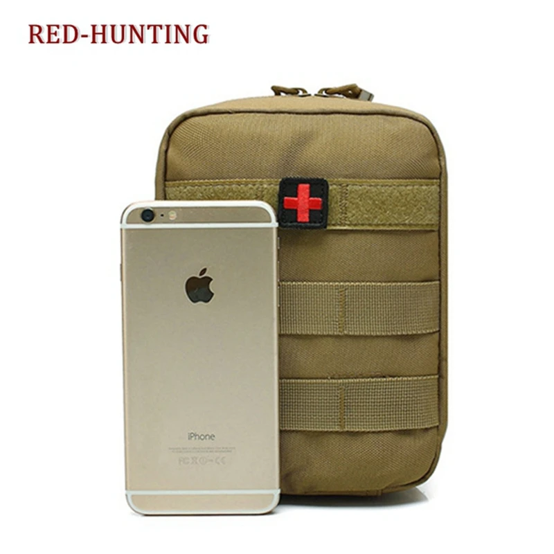 IFAK-bolsa compacta de nailon con parche de Cruz Roja EMT, bolsa médica para acampar y Turismo, EDC Blowout Molle, utilidad táctica, 1000D - imagen 3