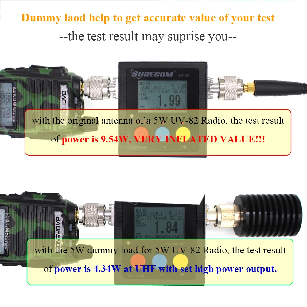 Anysec- potencia máxima de carga ficticia de 3GHz, probador de 5W, 50ohm, conector macho N (SL16-M) para SW33 SW102, Cou de frecuencia - imagen 4