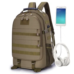 Mochila táctica camuflaje woodland para exteriores