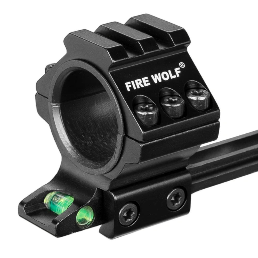 Anillos tácticos ajustables de 25,4mm/30mm para mira telescópica de caza, 11mm, monturas de riel de cola de Milano, nivel de burbuja - imagen 4