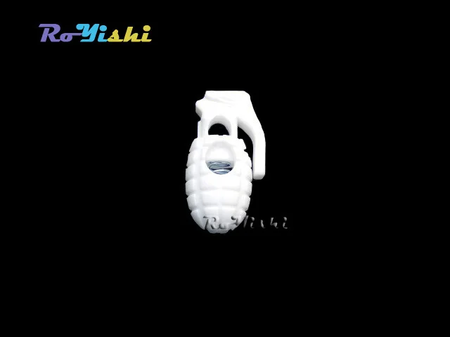 Tapón de bloqueo de cordón para Paracord, plástico, estilo granada de mano, palanca blanca, 20 unids/paquete - imagen 3