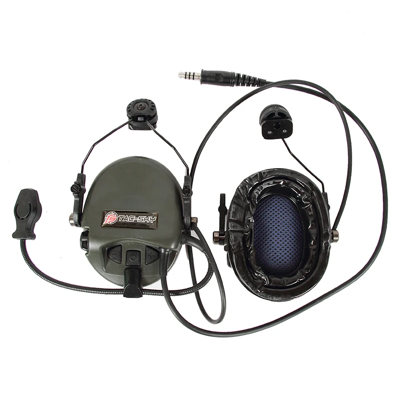 TS TAC-SKY casco táctico montaje TEA Hi-Threat Tier 1 cancelación de ruido captación protección auditiva Walkie Talkie auriculares - imagen 2