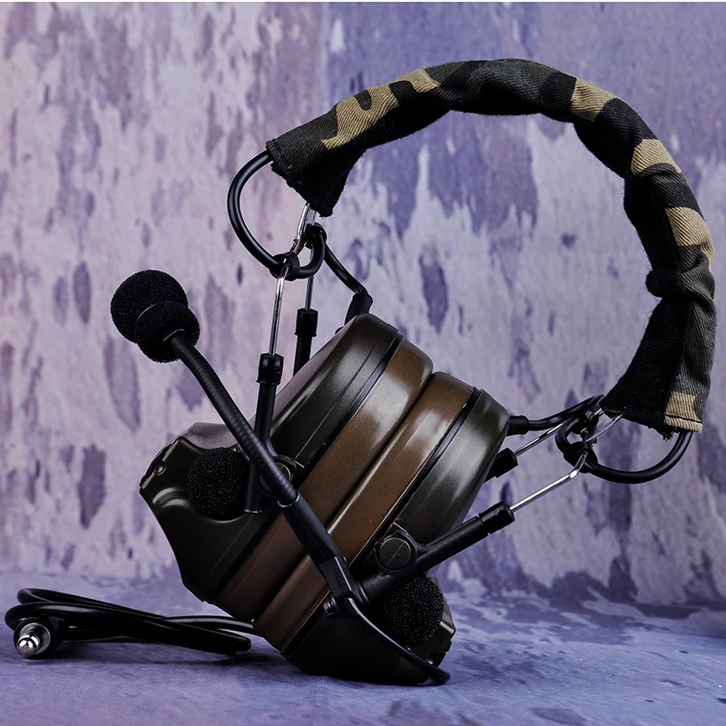 Z-tactical softair-auriculares Pelto Comta II, dispositivo con cancelación de ruido, Z041(FG) con PTT Z112 y Walkie Talkie - imagen 2