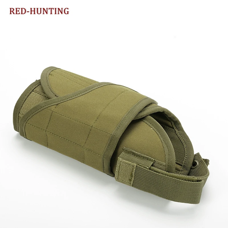 Pistolera táctica de cintura ajustable, bolsa de nailon, color negro, caqui, verde, Molle - imagen 4