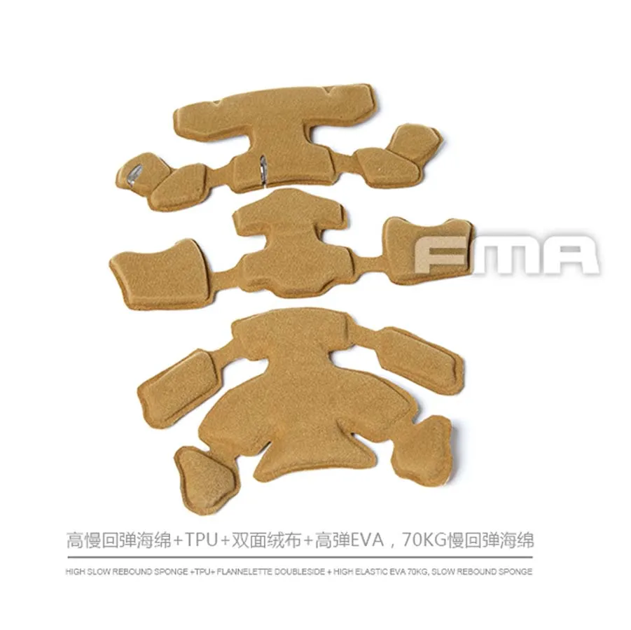 Almohadillas protectoras para casco táctico MT FMA de caza, almohadillas protectoras de espuma viscoelástica (versión actualizada) - imagen 3