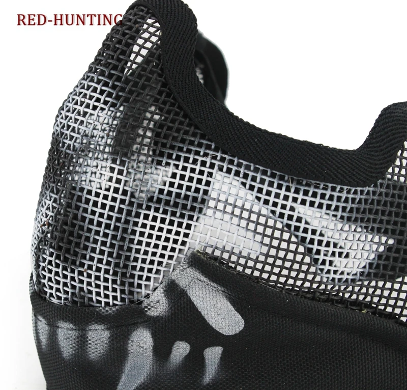 Mascarilla facial V2 AIRSOFT STRIKE STEEL, máscara de malla de media danza con protección para los oídos, MULTICAM - imagen 5