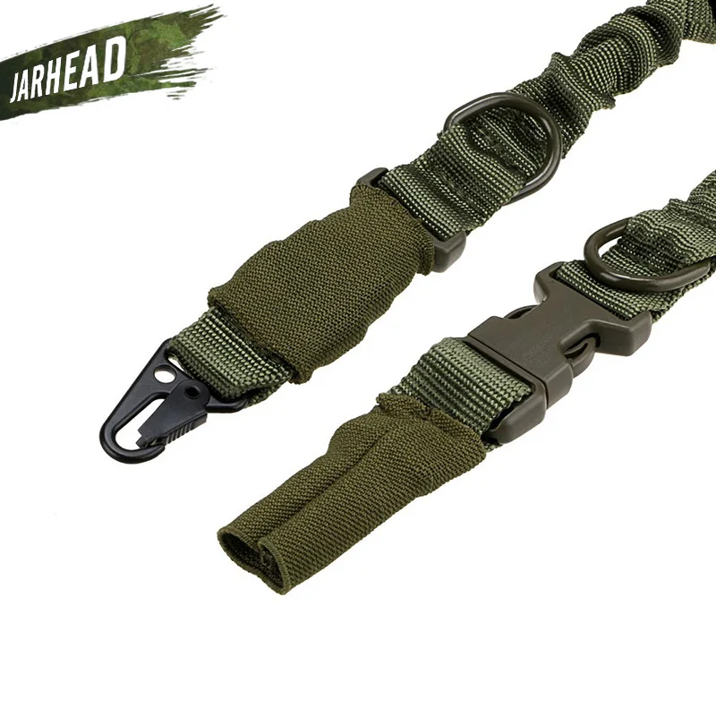 Eslinga táctica de 2 puntos para Rifle, correa acolchada ajustable de nailon, de alta resistencia, de separación rápida, Bungee - imagen 5