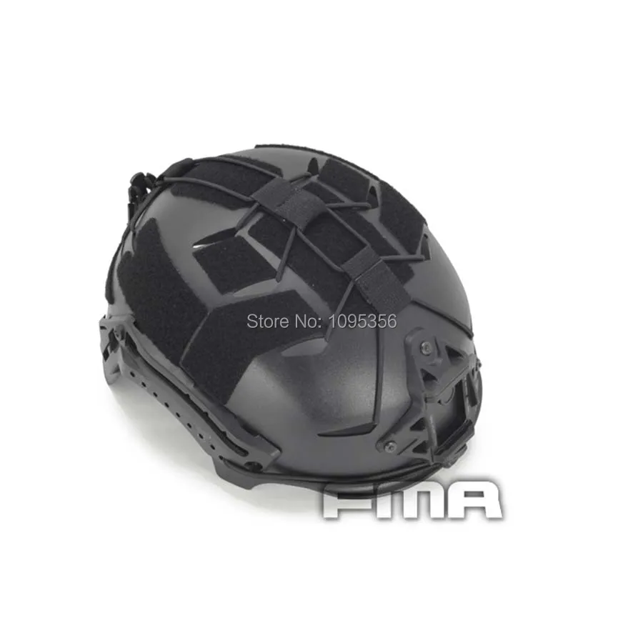Casco FMA negro modificado con trajes de goma. - imagen 2
