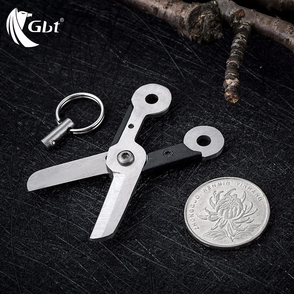 Mini tijeras de viaje multifunción, cabezal de corte de hilo plegable de acero inoxidable, portátil - imagen 5