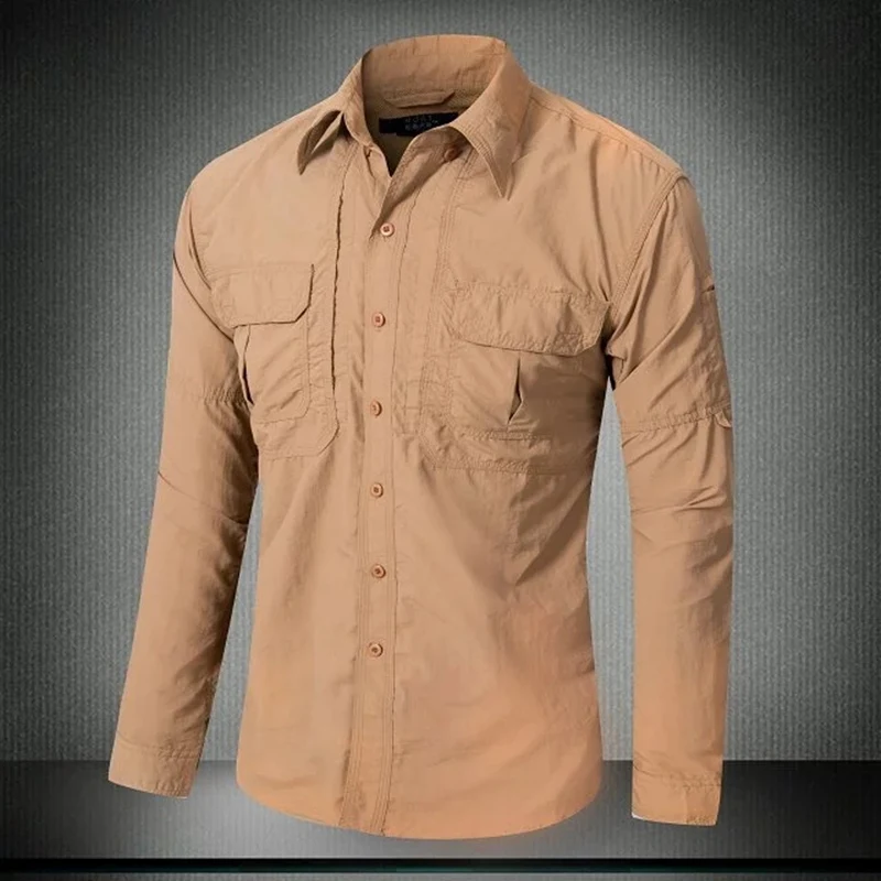 Camisa táctica urbana OD, camisa informal de secado rápido, ropa transpirable informal, ropa militar de EE. UU. - imagen 3