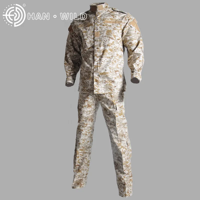 Chaqueta de camuflaje táctica + Pantalones, ropa de caza, traje Ghillie, uniforme militar, bosque, Airsoft, uniforme Digital de camuflaje para el desierto - imagen 4