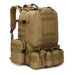 Mochila de montañismo impermeable duradera MOLLE camuflaje acampar