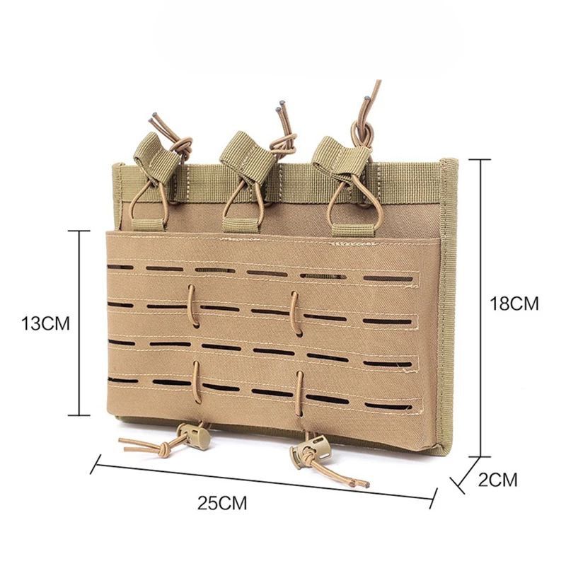 Accesorios de chaleco de caza táctico militar, bolsa para revistas Airsoft, bolsa para revistas con pistola láser de color, bolsa para revistas triple, bolsa para chaleco - imagen 2