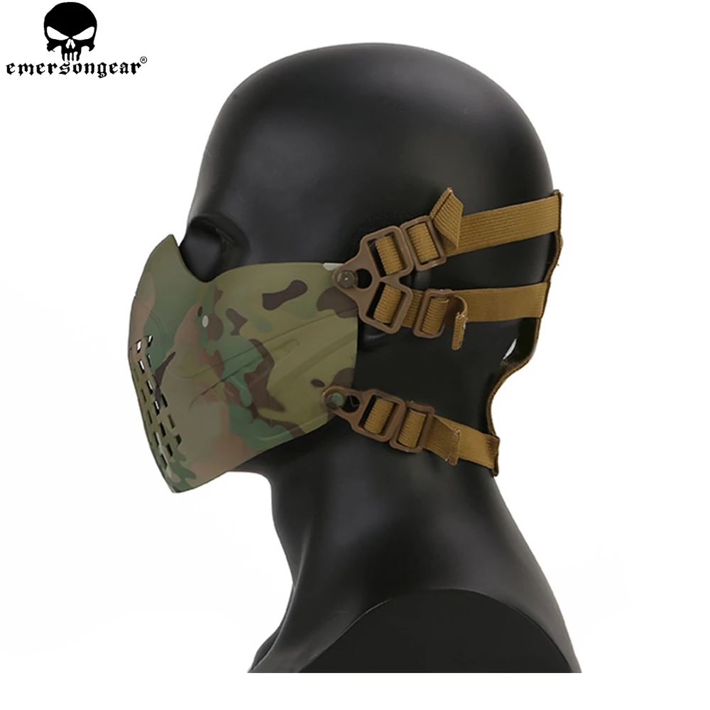 Emersongear máscara de piloto táctico máscara de Paintball Airsoft malla cara caza tiro CS piloto Paintball máscara protectora - imagen 3