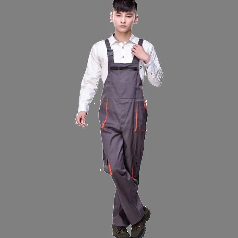 Monos con pechera de trabajo para hombre y mujer, mono protector con tirantes para reparador, pantalones, uniformes de trabajo, monos de talla grande 5XL - imagen 3