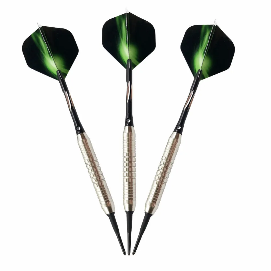 Juego de dardos suaves profesionales, eje de aleación de aluminio, puntas de cabeza suave electrónicas, competición, 3 colores, 18 gramos, 3 unidades - imagen 5