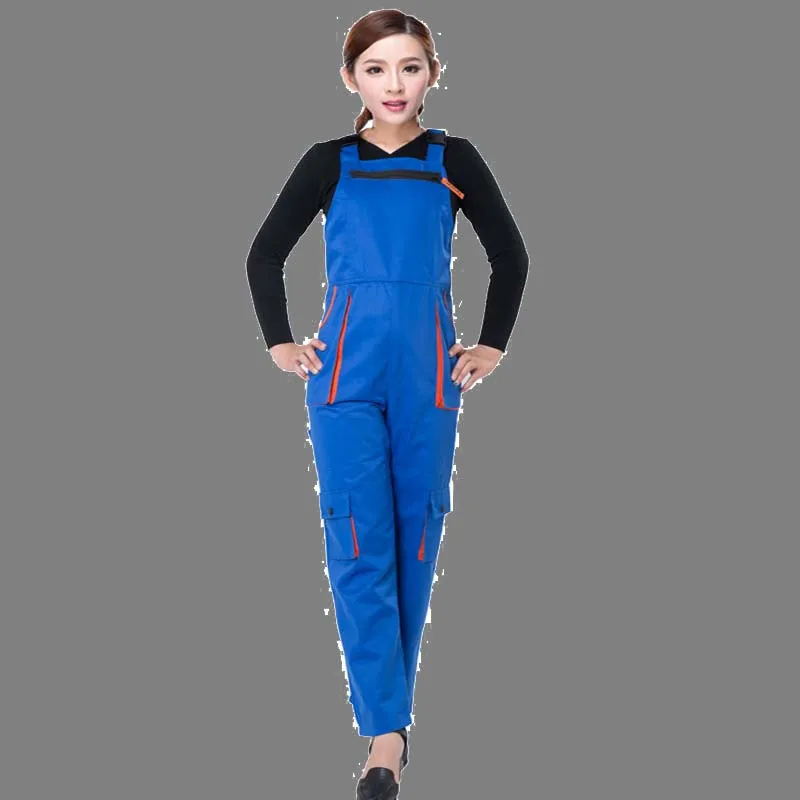 Monos con pechera de trabajo para hombre y mujer, mono protector con tirantes para reparador, pantalones, uniformes de trabajo, monos de talla grande 5XL - imagen 4