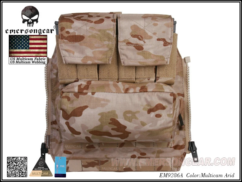 Paquete de portador de paquete de bolsa de chaleco táctico por Zip Panel AVS JPC2.0 CPC Multicam Arid EM9286A - imagen 2