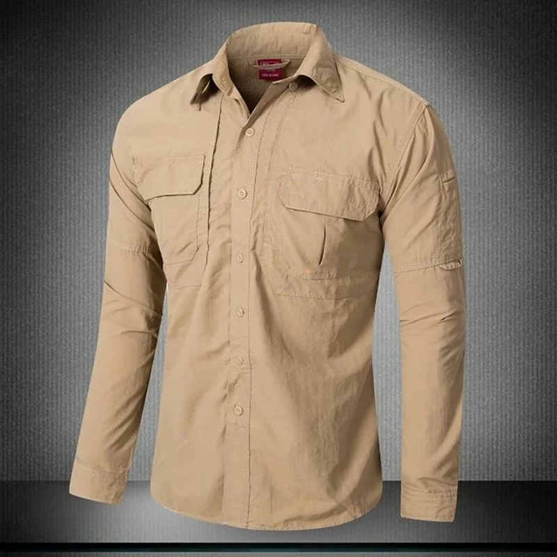 Camisa táctica urbana OD, camisa informal de secado rápido, ropa transpirable informal, ropa militar de EE. UU. - imagen 2