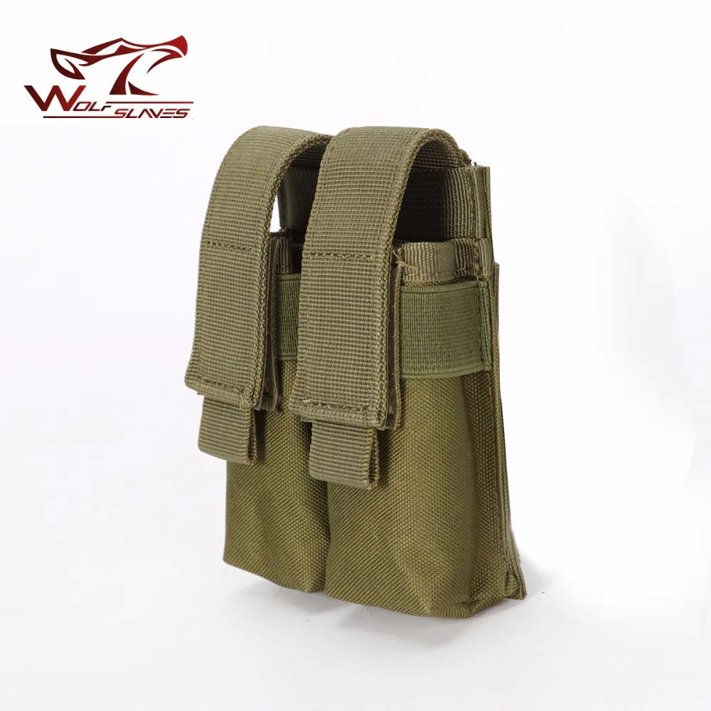 Bolsa táctica para pistola MOLLE, doble soporte Mag, bolsa militar de nailon 1000D, Airsoft, accesorios de caza al aire libre - imagen 2