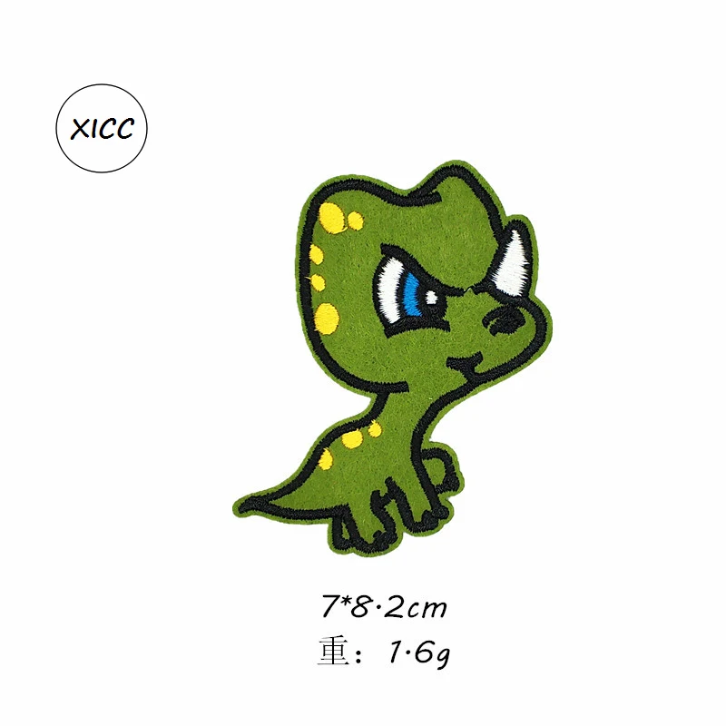 XICC-Parches bordados de dibujos animados de Parque jurásico, tiranosaurio de dinosaurio, Estegosaurio, ropa, pegatinas con agujeros de vaquero, apliques, novedad de 2019 - imagen 5