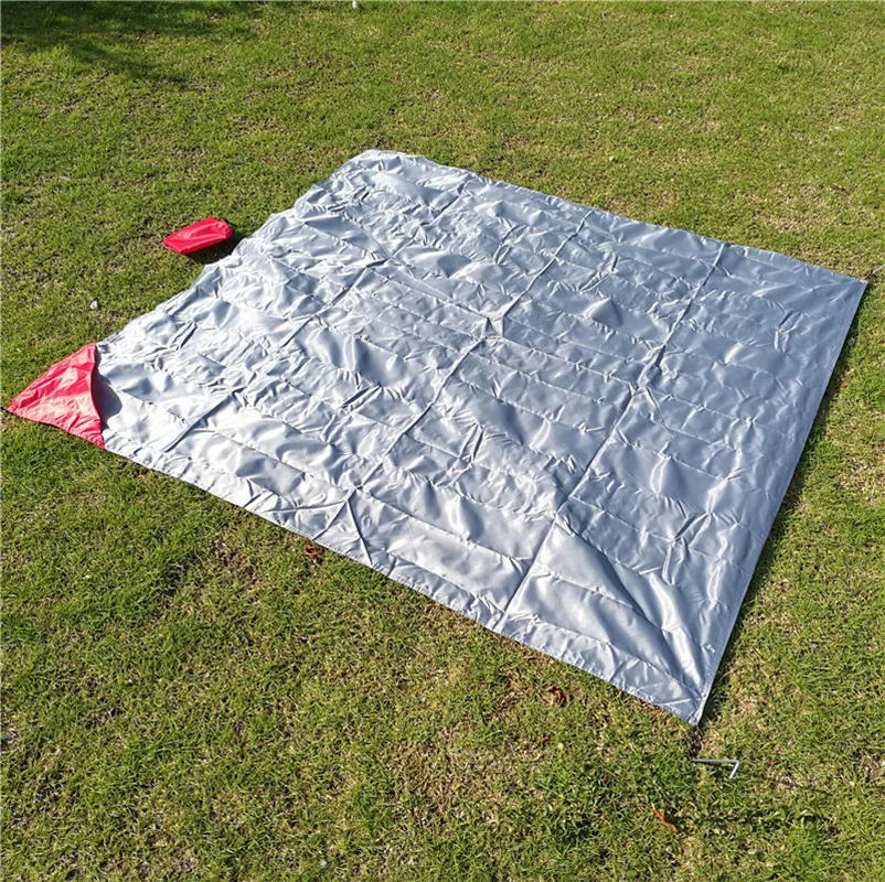 Esterilla para acampar con bolsillo al aire libre, impermeable, a prueba de humedad, plegable, ultraligera, para playa, viaje familiar, Picnic - imagen 5
