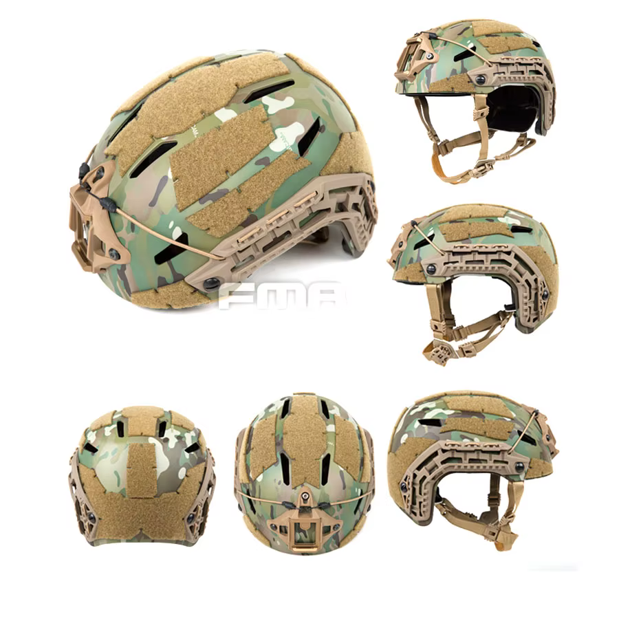 Casco balístico táctico Caiman FMA, casco de escalada gris espacial - imagen 2