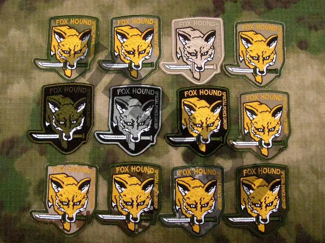 Parche bordado de engranaje de Metal sólido MGS FOX HOUND, grupo de fuerza especial, gancho