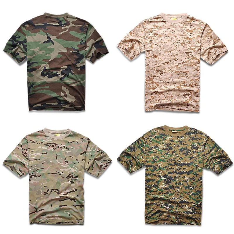 Nueva camiseta de camuflaje al aire libre para hombre, camiseta de combate táctico transpirable, camisetas de camuflaje seco para campamento, ropa de caza, camisa - imagen 4