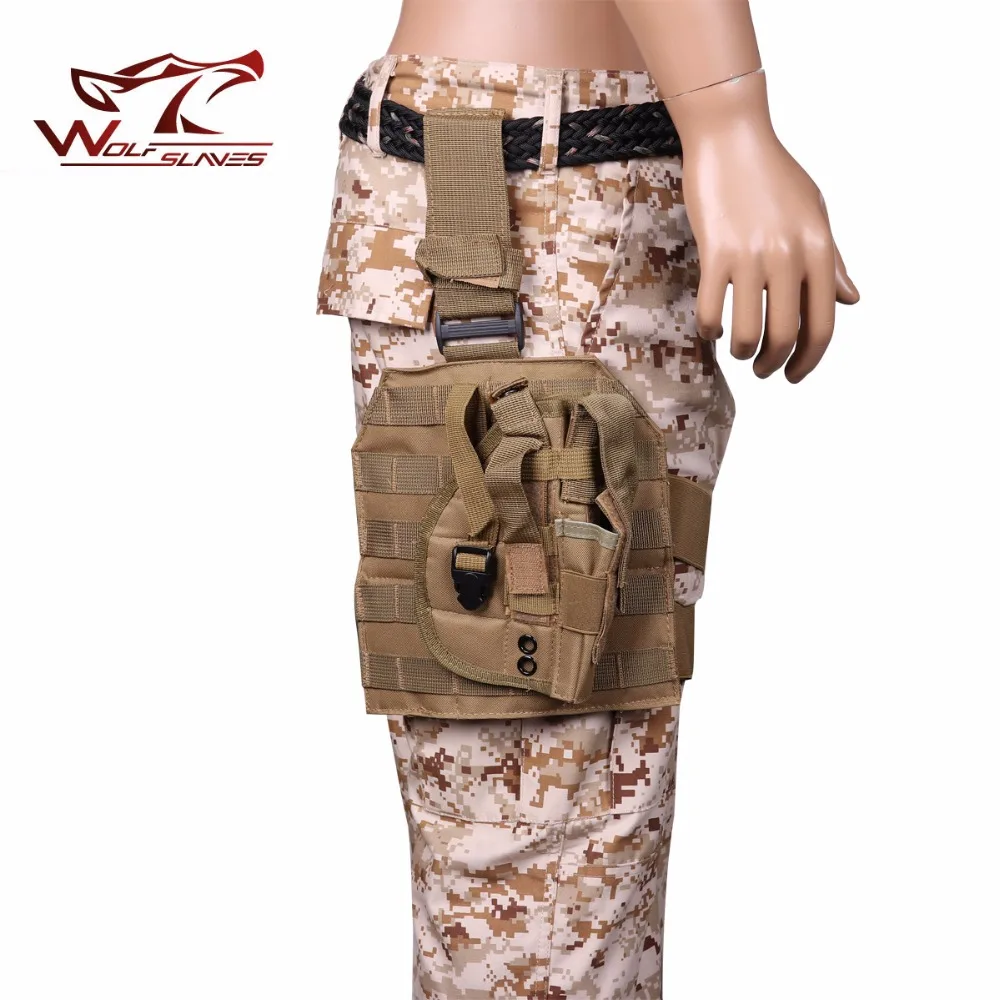 Funda táctica para pistola de muslo con bolsillo para cargador, funda para pistola Airsoft Molle apta para Golck 1911 M92, PB 075 - imagen 5