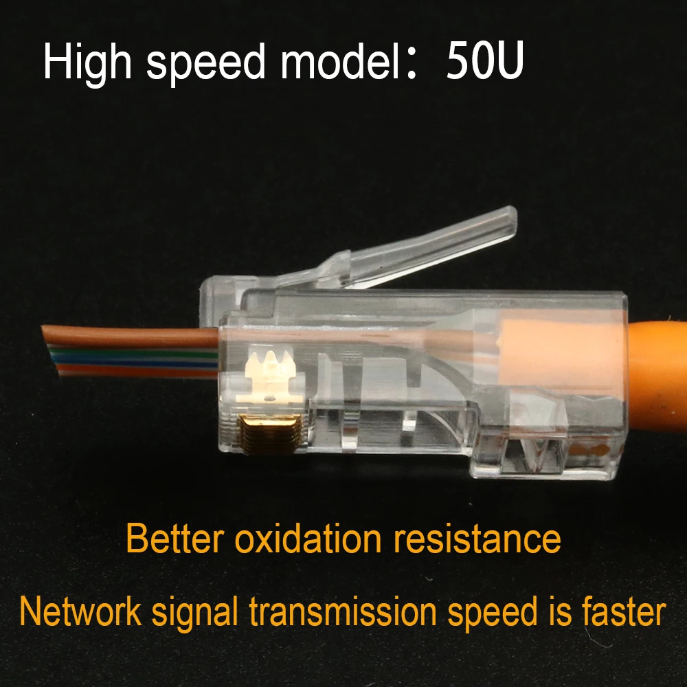 Xintylink-conector rj45, conector rj 45, rg cat5, cat5e, conector de red keystone, utp, cable ethernet, lan modular, 20/50/100 Uds. - imagen 3