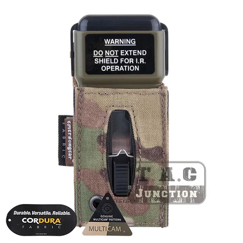 Emerson-bolsa protectora de luz estroboscópica para caza, accesorios de casco táctico militar para Airsoft, gancho y bucle, MS2000 - imagen 2