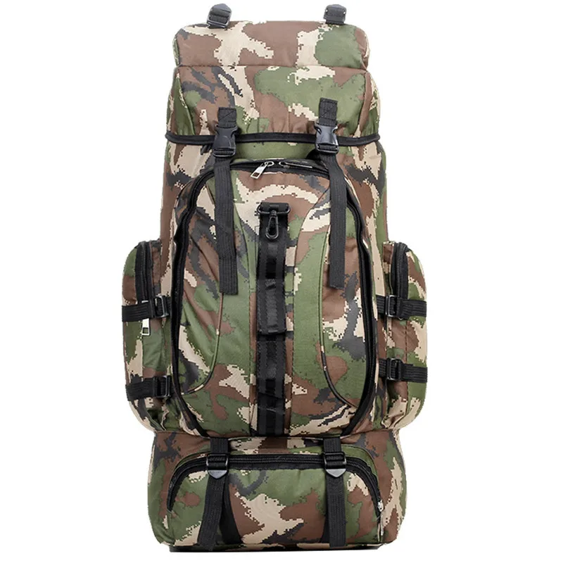 Bolso de hombro de camuflaje, mochila de montañismo, paquete de tiendas de campaña, bolsa de viaje de alta capacidad, equipaje de camping impermeable, 70l - imagen 2