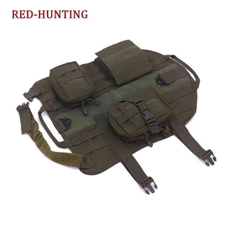 Chaleco táctico militar para perros, ropa de entrenamiento, arnés Molle, con tres bolsillos - imagen 3