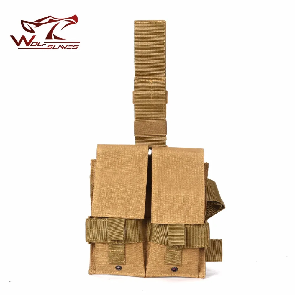Bolsa táctica Molle doble M4 de 5,56mm para Airsoft Paintball, Panel de pierna, utilitario Mag, bolsa de Rifle de camuflaje - imagen 5