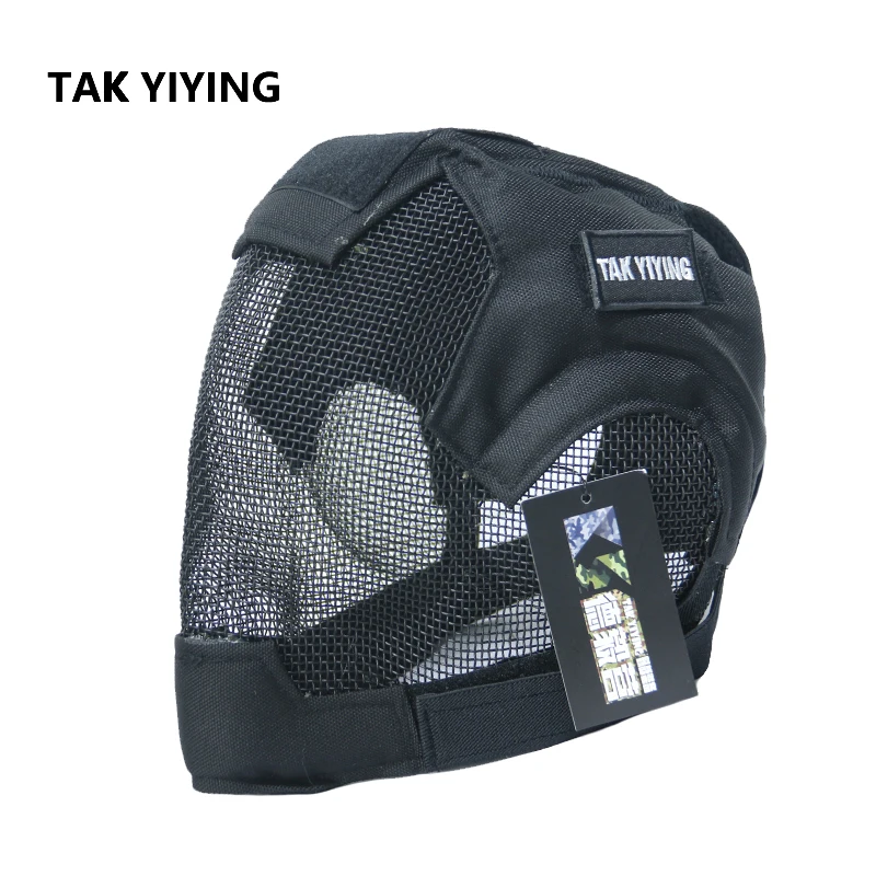 TAK YIYING máscaras de Paintball Airsoft al aire libre caza malla de acero máscara facial completa