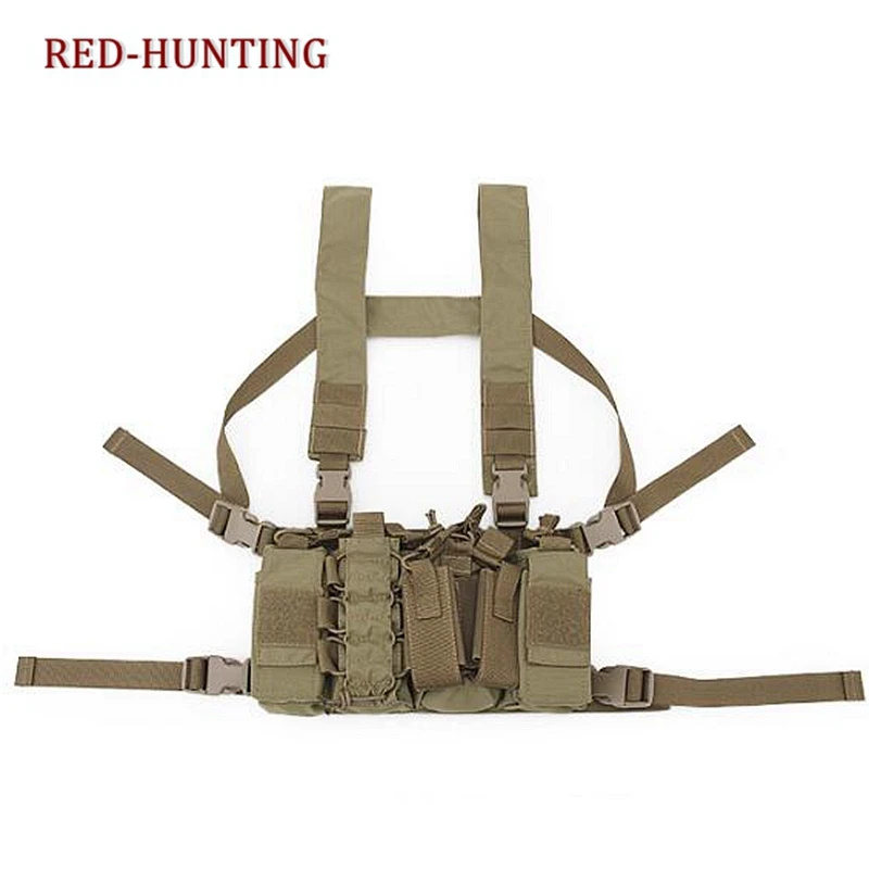 Chaleco táctico de Airsoft para el pecho, bolsa Molle, Simple, militar, con bolsa para cargador, novedad - imagen 5