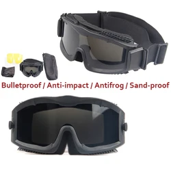 Gafas balísticas USMC antiniebla Paintball lentes intercambiables