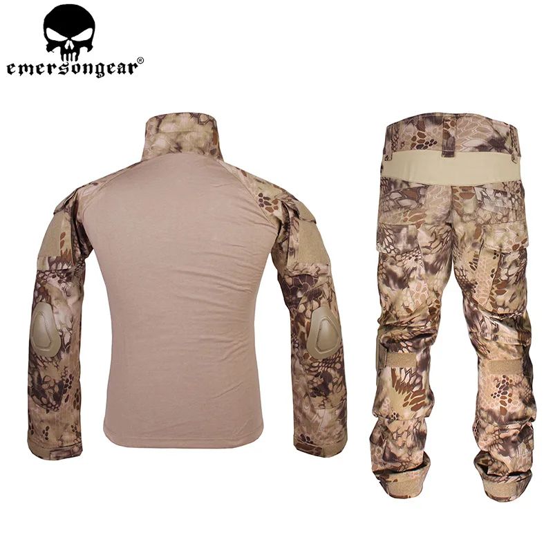 EMERSONGEAR-traje táctico Gen2, camisa de combate, pantalones con coderas, rodilleras para Airsoft Paintball, caza al aire libre, Camuflaje BDU HLD EM6980 - imagen 2