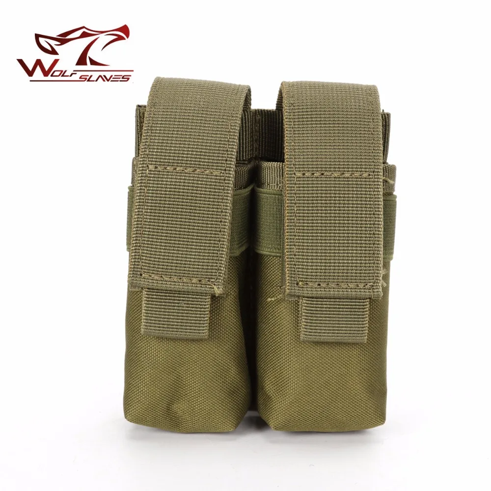 Bolsa táctica para pistola MOLLE, doble soporte Mag, bolsa militar de nailon 1000D, Airsoft, accesorios de caza al aire libre - imagen 3