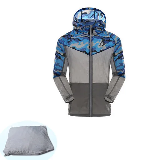 Chaqueta deportiva para hombre y mujer, cortavientos de camuflaje fino, plegable, impermeable, protección solar, abrigo Anti-UV, ultraligero de secado rápido para senderismo - imagen 2